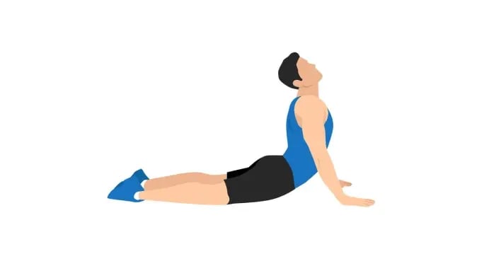 man doing cobra stretch