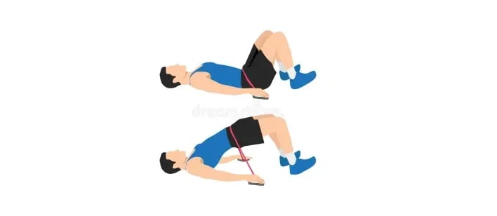 man doing glute bridges