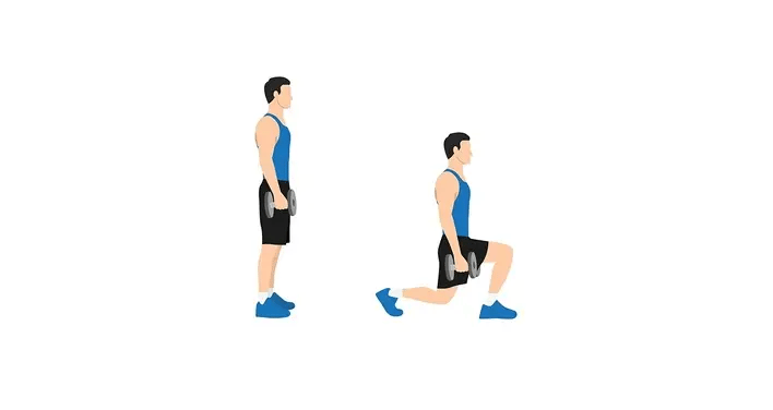 man doing lunges