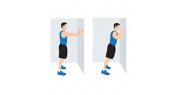 man doing wall push ups (1)